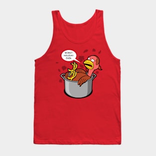 Funny Thanksgiving Turkey Cartoon Tank Top